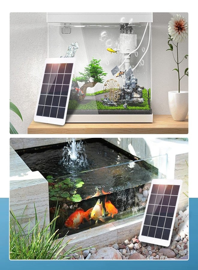 RIZGHWOY Solar Powered Air Pump Kit with Air Bubble Stones, Fish Tank Aquarium Oxygenator, Small Pond Aerator - Image 2